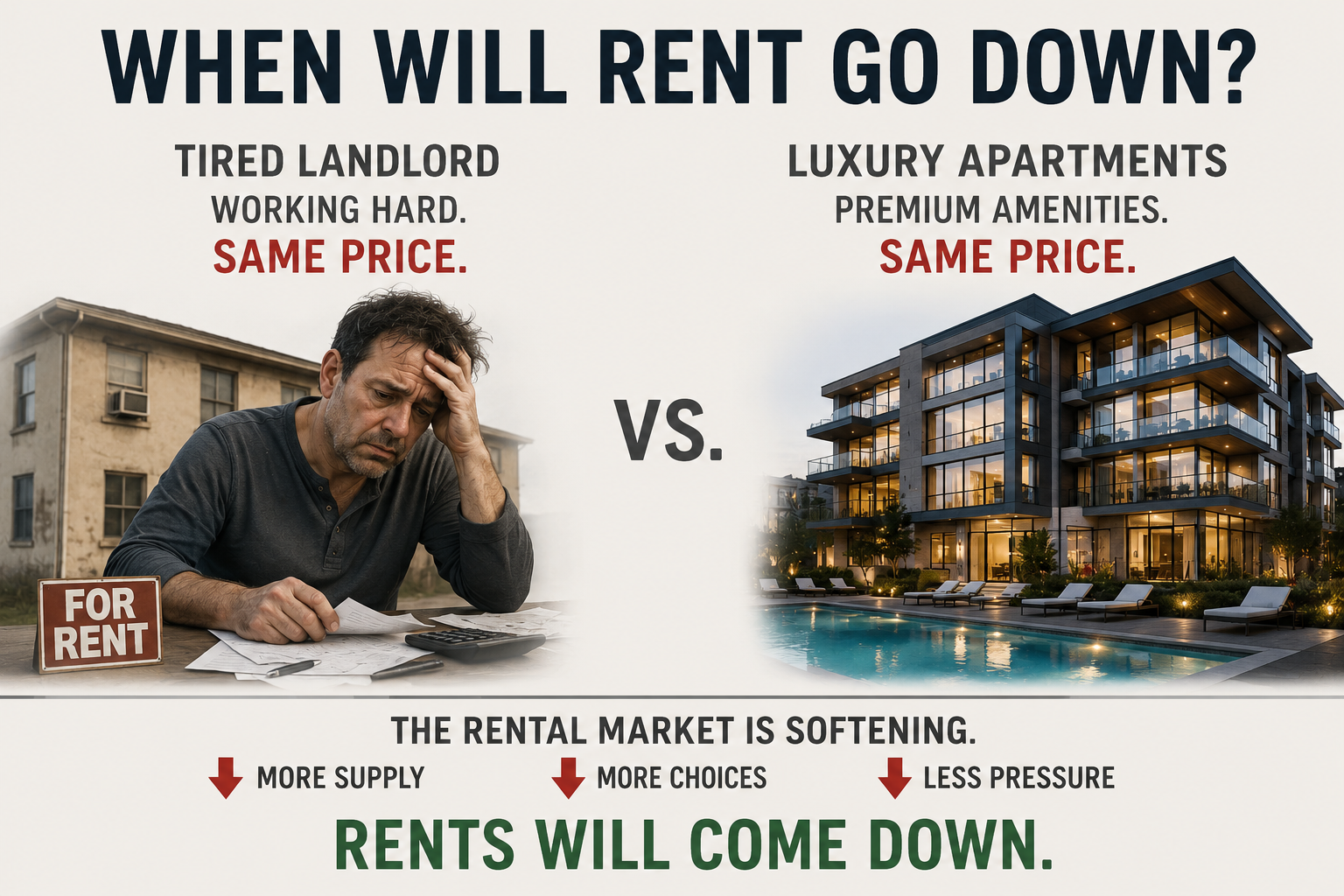When will rent go down?  The question landlords do not want being asked.